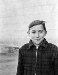 1959, Lipovits Károly, smile, hairdo, teenager, Fortepan #271083