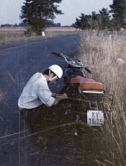 1965, Drimbe József, színes, motorkerékpár, Csepel-márka, rendszám, szerelés, D-Csepel 125, Fortepan #27112