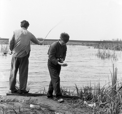 1966, Drimbe József, horgászat, vízpart, Fortepan #27122