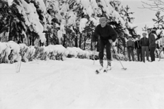 1955, Lipovits Károly, férfiak, síelés, Fortepan #271268