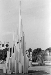 Hungary, Budapest XIV., a Fasorral szembeni szökőkút, 1968, Drimbe József, fountain, international fair, Budapest, Fortepan #27129