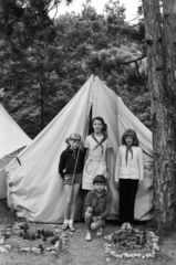 1967, Lipovits Károly, Young Pioneer camp, tent, Fortepan #271394