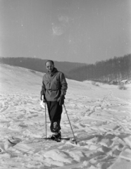 1957, Lipovits Károly, síelés, Fortepan #271646