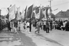 Hungary, Csorna, Szent István (Szabadság) tér, május 1-i felvonulás., 1975, Lipovits Károly, Fortepan #271695