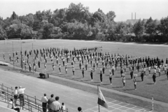 Magyarország, Margitsziget, Budapest, Úttörő sporttelep / Úttörő stadion (később Margitszigeti Atlétikai Centrum), úttörők országos négytusa versenye., 1961, Lipovits Károly, Fortepan #271826