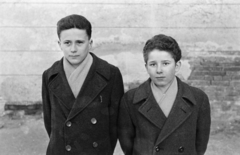 1961, Lipovits Károly, boys, coat, scarf, Fortepan #272104