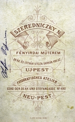 1900, Hámornik Balázs, hátlap, fényképész, műterem, Fortepan #272460