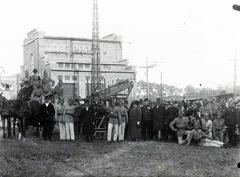 Hungary, Budapest XVI., Hősök tere, a felvétel a késöbbi Ostoros út - Strand Kert határolta területen készült., 1938, Hózer Benjamin, firefighter, commuter train, Budapest, Fortepan #272495