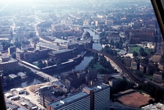 Germany, Berlin, Kelet-Berlin, kilátás a TV toronyból a Spree folyó, a Múzeum-sziget felé., 1975, Szűcs Ágnes, Fortepan #272802