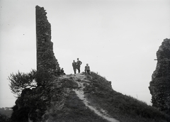 Magyarország,Balaton, Szigliget, várrom., 1926, Flanek-Falvay-Kováts, rom, hegytető, Fortepan #272944