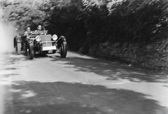 Magyarország, Budapest II., Látó-hegy / Gugger-hegy, a felvétel a Királyi Magyar Automobil Club hegyiversenyén készült, 1929. június 29-én. Max von Arco-Zinneberg (Mercedes-Benz)., 1929, Flanek-Falvay-Kováts, autóverseny, Budapest, versenyautó, Fortepan #272986