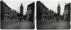 Germany, Biberach, Ulmer Tor, a városi erődítmény kaputornya., 1909, Schoch Frigyes, stereophoto, gate tower, Fortepan #27308