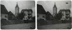 Germany, Biberach, Ulmer Tor, a városi erődítmény kaputornya., 1909, Schoch Frigyes, stereophoto, gate tower, Fortepan #27309