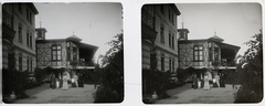 Germany, Biberach, Jordanbad., 1909, Schoch Frigyes, garden, tableau, stereophoto, Fortepan #27312