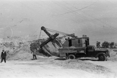 1949, Kern család, worker, label, commercial vehicle, sand mining, excavator, TEFU-organisation, Zis-brand, Fortepan #273260