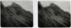 Switzerland, Pilátus-csúcs, a Pilatus-Bahn végállomása., 1910, Schoch Frigyes, stereophoto, Fortepan #27330