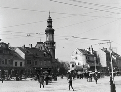 Magyarország, Sopron, Előkapu a Várkerület felől, háttérben a Tűztorony., 1916, Vargha Zsuzsa, Fortepan #273536