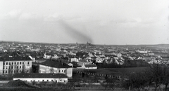 Magyarország, Sopron, a város látképe a Panoráma útról. Előtérben a Honvéd Főreáliskola épületei (később Soproni Egyetem)., 1916, Vargha Zsuzsa, látkép, Fortepan #273538