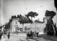 Italy, Rome, Via Quattro Novembre, balra a Via Nazionale. A Villa Aldobrandini parkjának kőfalától jobbra a Via Panisperna., 1909, Vargha Zsuzsa, Fortepan #273558