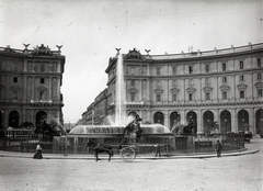 Italy, Rome, Piazza della Repubblica, Fontana delle Naiadi., 1909, Vargha Zsuzsa, fountain, Fortepan #273559