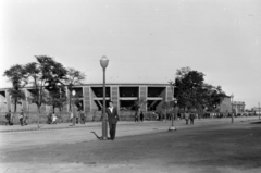 1959, Vajda Márton, street lamp, man, Fortepan #273606