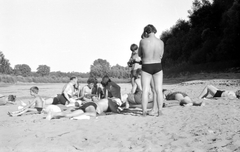 1969, Mészöly Leonóra, beach, shore, sand, Fortepan #27370