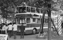 Hungary, Budapest XIV., az Ikarus emeletes autóbusza., 1969, Szilvási hagyaték, MÁVAUT-organisation, international fair, Ikarus-brand, double-decker, Budapest, Fortepan #273735