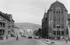 Hungary, Pécs, Szabadság utca az Indóház tér felől nézve, háttérben a Székesegyház látszik., 1967, Szilvási hagyaték, Fortepan #273829