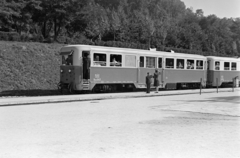 Magyarország, Budapest II., Gyermekvasút (Úttörővasút), Szépjuhászné (Ságvári liget) állomás., 1963, Szilvási hagyaték, kisvasút, Budapest, Fortepan #273843