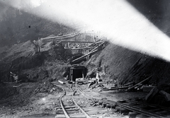 1913, Bachler család, tunnel, construction, Fortepan #273953