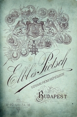 1900, Molnár Gyula, hátlap, fényképész, műterem, Fortepan #274554