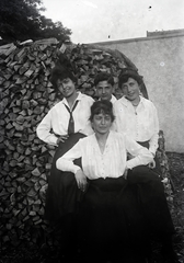 1914, Sibinger János, girls, blouse, Fortepan #274666