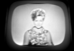 Hungary, Lénárd Judit tévébemondó., 1968, Mészöly Leonóra, celebrity, TV, announcer, screenshot, Fortepan #27475