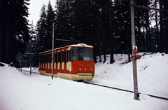 Szlovákia, Magas-Tátra, sikló Ótátrafüred (Starý Smokovec) - Tarajka (Hrebienok) között., 1976, Kristek Pál, Fortepan #274938