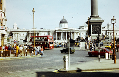 Egyesült Királyság, London, Trafalgar Square, szemben Nemzeti Galéria, jobbra a Nelson's Column., 1976, Kristek Pál, Fortepan #274989