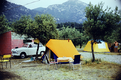 1970, Kristek Pál, sátor, Trabant 601, kemping, Fortepan #275007