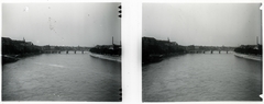 Switzerland, Basel, látkép a Rajnával, középen a Mittlere Brücke, balról a Martinskirche tornya., 1910, Schoch Frigyes, bridge, river, cityscape, stereophoto, Fortepan #27512