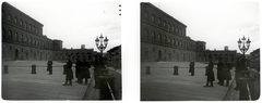 Italy, Florence, Pitti palota (Palazzo Pitti)., 1910, Schoch Frigyes, museum, palace, stereophoto, Filippo Brunelleschi-design, Bartolomeo Ammanati-design, Fortepan #27544