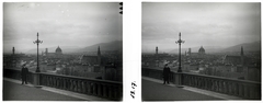 Italy, Florence, kilátás a Piazzale Michelangelo-ról. Balról a Palazzo Vecchio tornya, középen a Dóm és a Campanile, jobbról a Santa Croce bazilika., 1910, Schoch Frigyes, church, picture, palace, stereophoto, Cathedral, Filippo Brunelleschi-design, Arnolfo di Cambio-design, Emilio De Fabris-design, Fortepan #27546