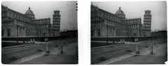 Italy, Pisa, Dóm tér a Dómmal és a ferde toronnyal., 1910, Schoch Frigyes, stereophoto, Fortepan #27548