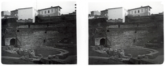 Italy, Fiesole, Ókori színház., 1910, Schoch Frigyes, stereophoto, Fortepan #27572