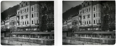 Csehország, Karlovy Vary, Stara Louka (Alte Wiese)., 1908, Schoch Frigyes, étterem, sztereófotó, gyógyszálló, Fortepan #27594