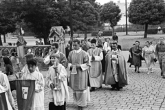 1955, Hámori Gyula, boys, priest, vestments, surplice, Fortepan #276123