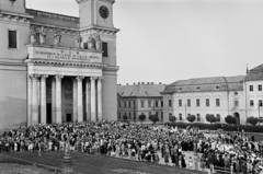 1955, Hámori Gyula, templom, sokadalom, Fortepan #276148