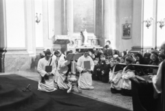 1959, Hámori Gyula, priest, kneeling, Fortepan #276197