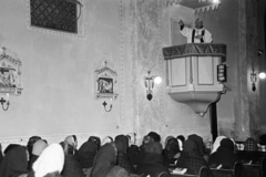 1959, Hámori Gyula, pulpit, priest, gesture, headscarf, Fortepan #276231