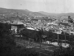 Magyarország, Gellérthegy, Budapest I., kilátás a Tabán és a Krisztinaváros felé., 1902, Schoch Frigyes, látkép, Budapest, Fortepan #27626