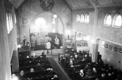 1959, Hámori Gyula, window, church interior, wall painting, Fortepan #276299