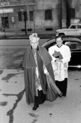 1960, Hámori Gyula, priest, biretta, Fortepan #276349