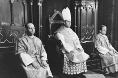 1960, Hámori Gyula, priest, miter, bishop, Fortepan #276350